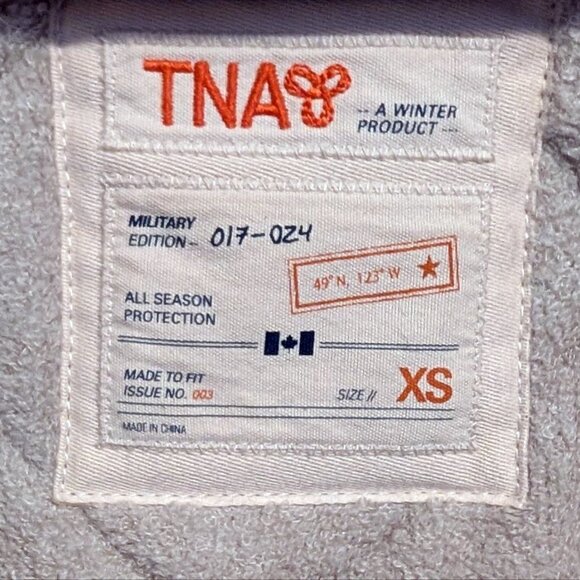 ARITZIA TNA Griffith Parka Jacket Women(XS) Olive Green Sherpa Lined Winter Coat - Picture 9 of 10